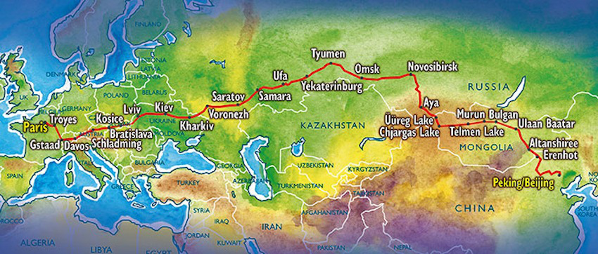 Paris to Peking Map