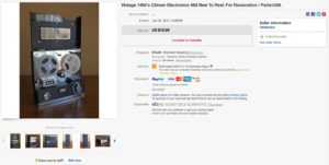 Citroen model 660 tape recorder ebay ad