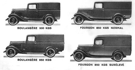 Citroën C4 Fourgon Baché - 1934, Right from the beginning C…